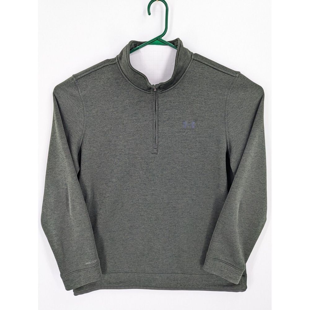 Under Armour Golf Storm Cold Gear Men's Dark Green 1/4 Zip Pullover Sweater 2XL